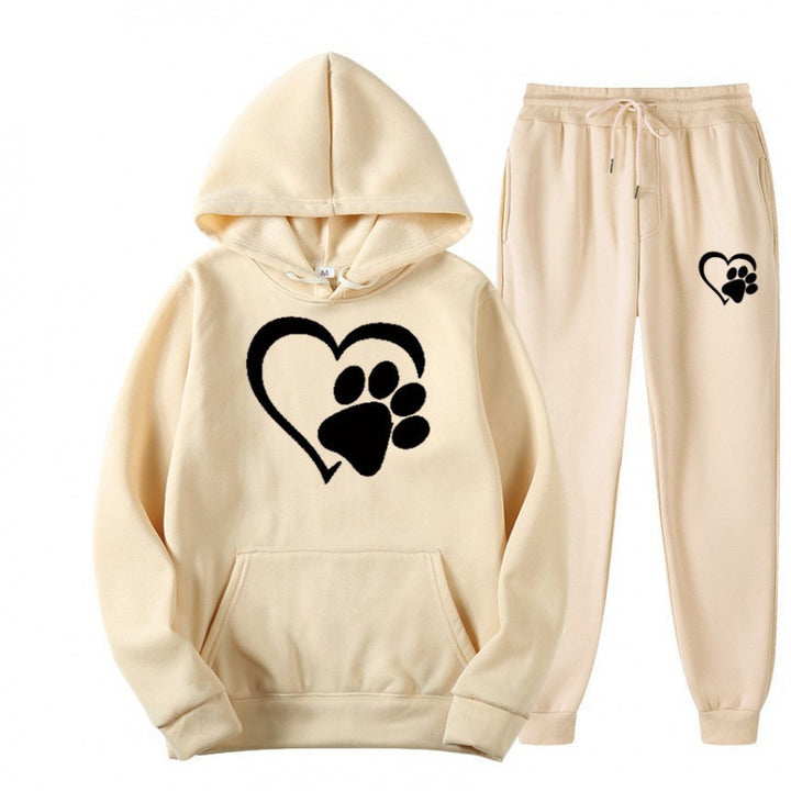 Damen Kuscheliger Hoodie und Jogginghose Set Drune