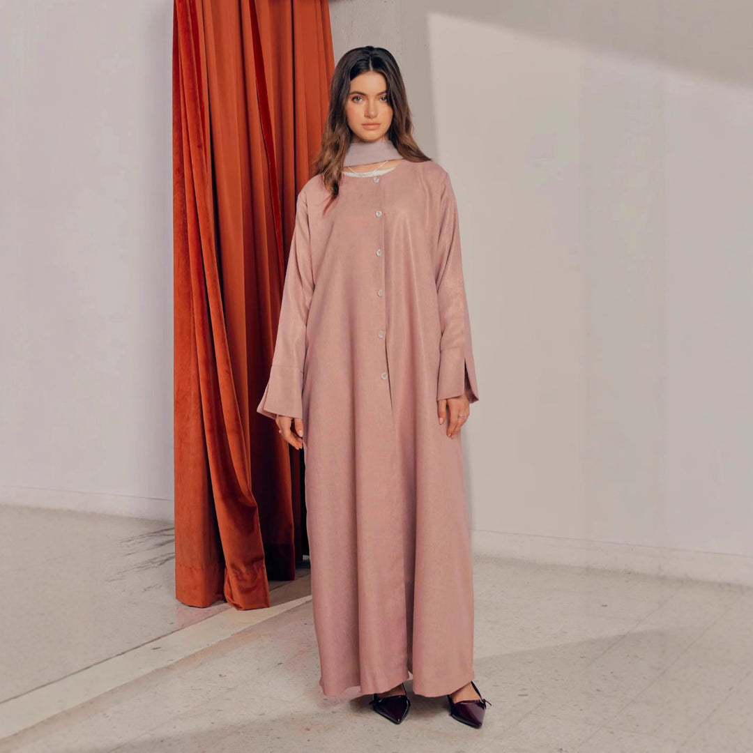Damen stilvolles Langarmhemdkleid im Oversized-Schnitt Drune