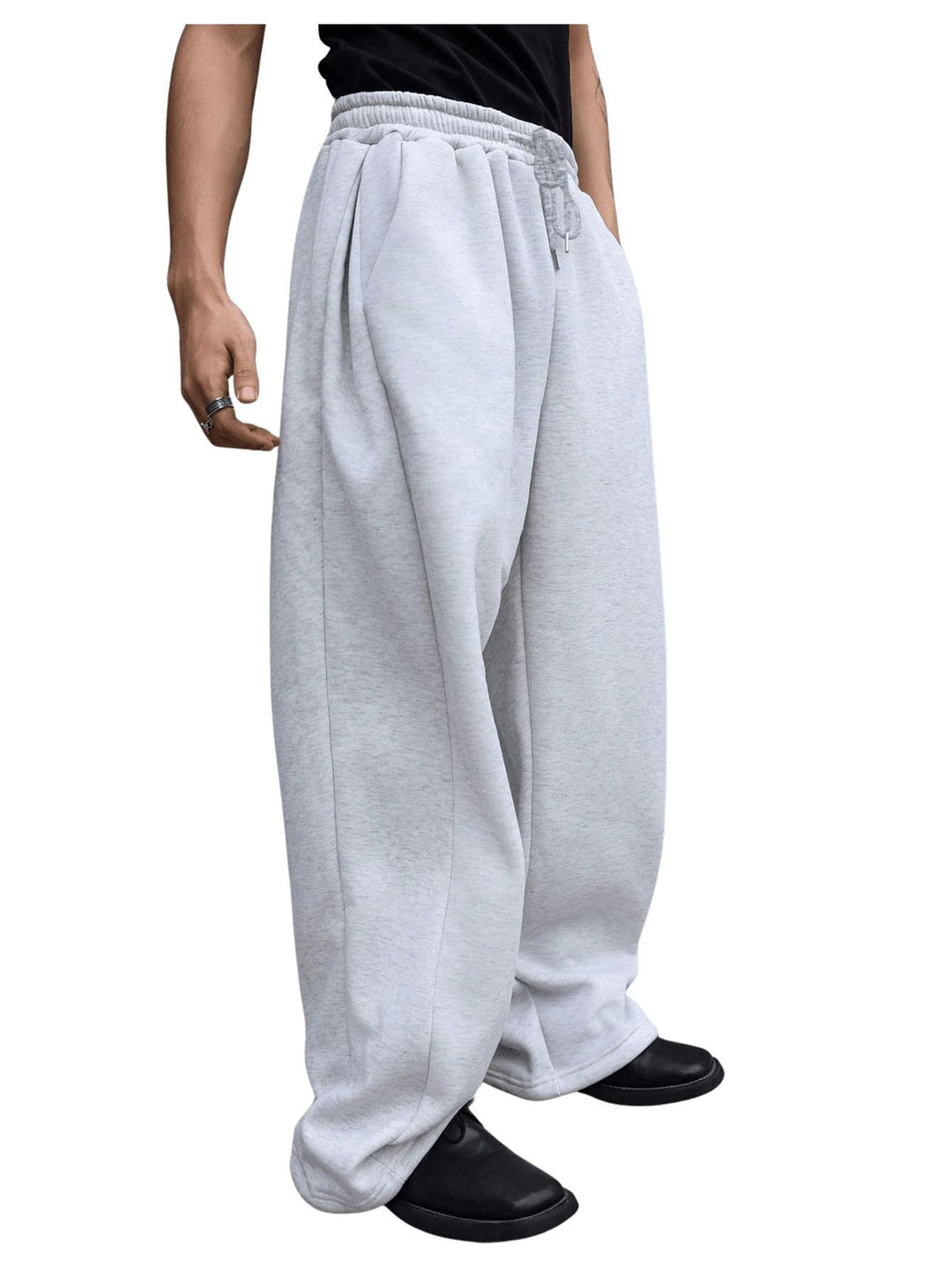Herren nan lockere Oversize Jogginghose mit elastischem Bund und Kordelzug Drune