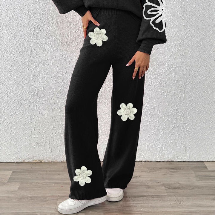 Damen Weite Strickhose Drune