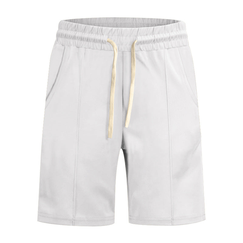 Herren nan kurze Freizeithose aus Baumwollmischung mit elastischem Bund und Kordelzug Drune