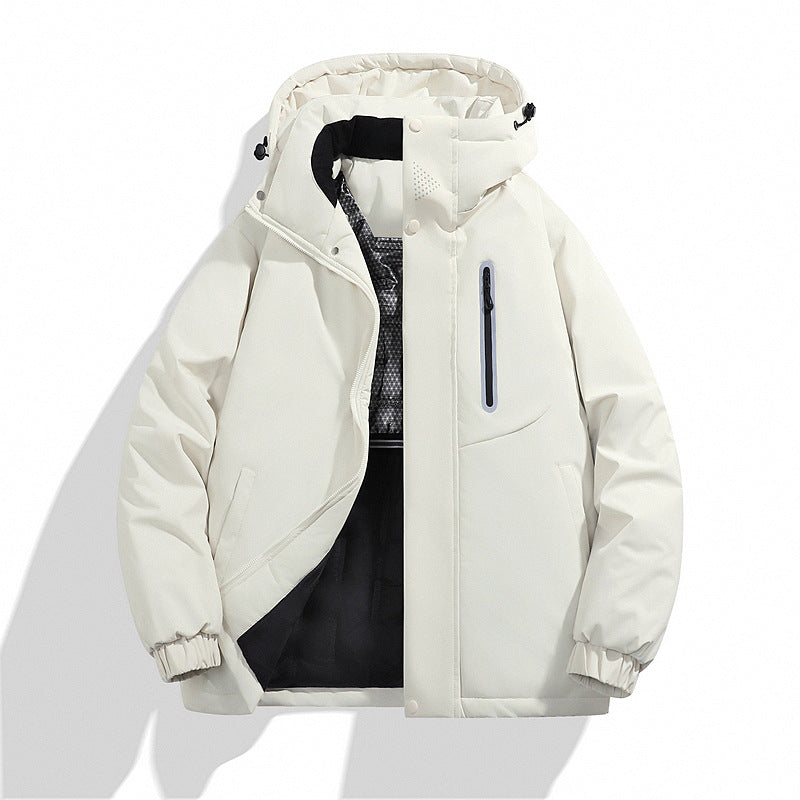 Herren Wattierte Kapuzen‑Winterjacke mit wasserabweisender Membran und verschweißter Brusttasche Drune
