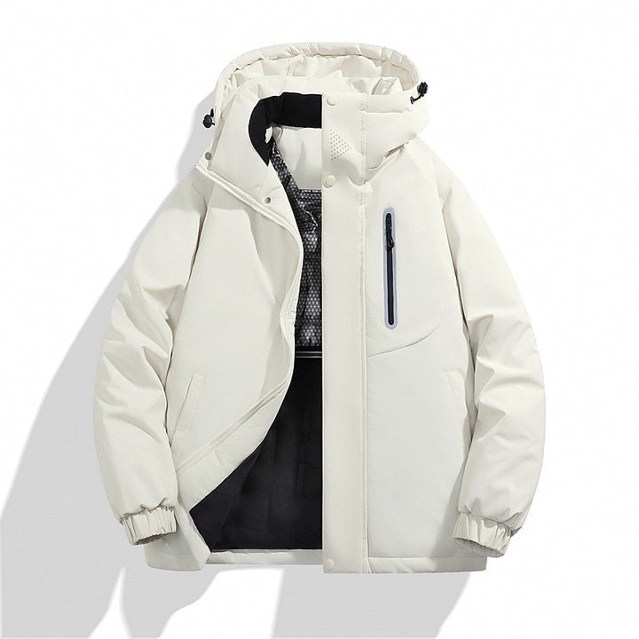 Herren Wattierte Kapuzen‑Winterjacke mit wasserabweisender Membran und verschweißter Brusttasche Drune