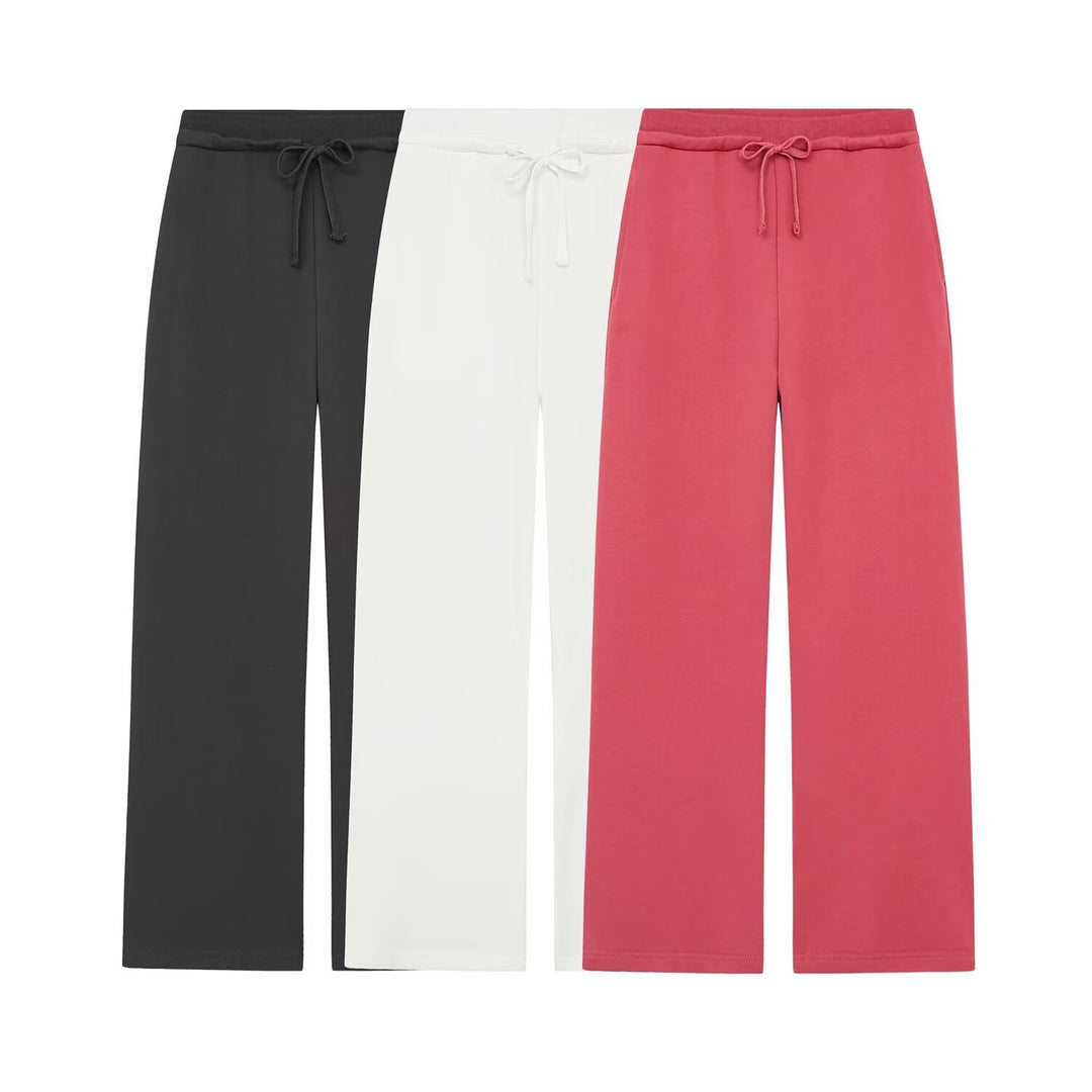 Damen Weite High‑Waist Palazzo‑Hose mit elastischem Bund und fließender Silhouette Drune