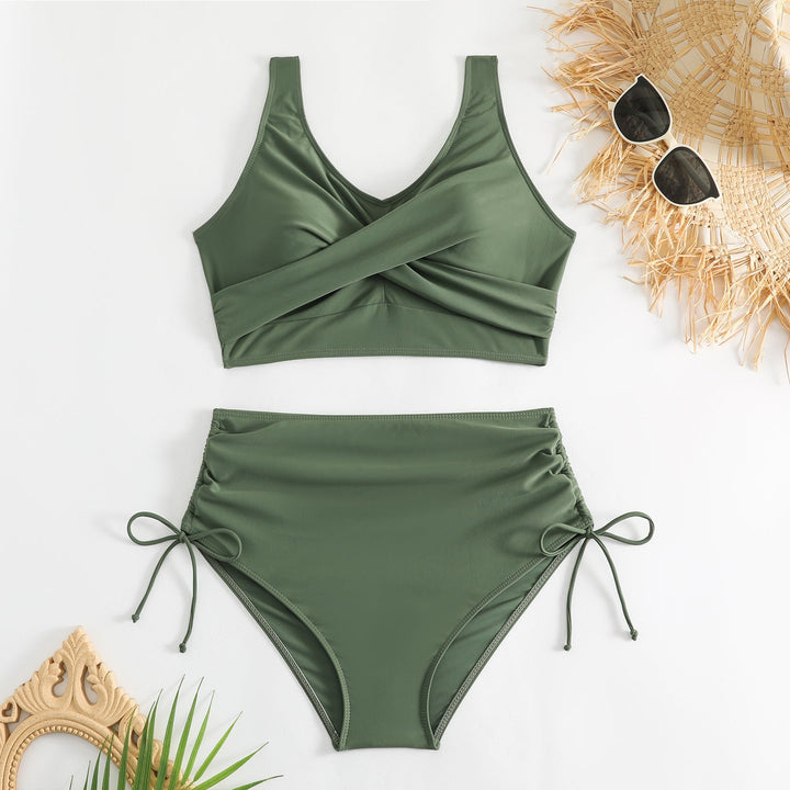 Damen Hochtailliertes Bikini-Set mit verstellbaren Trägern Drune