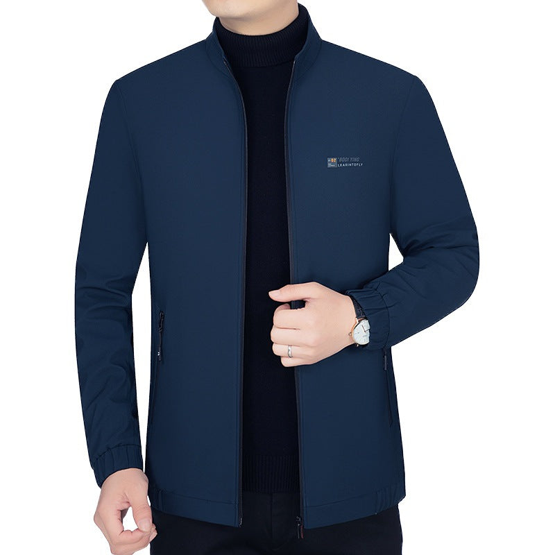 Herren Stehkragen-Jacke mit wärmendem Teddyfutter und Reißverschluss Drune
