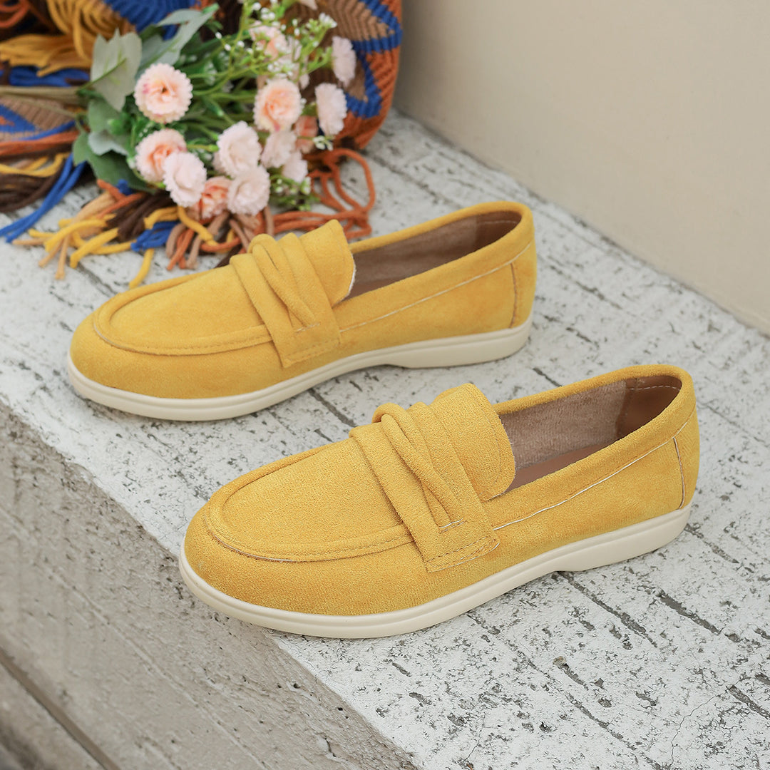 Damen nan elegante Wildlederoptik-Loafer mit gepolstertem Komfortfußbett Drune