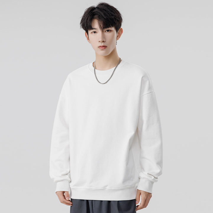 Unisex Oversize‑Sweatshirt mit Rundhalsausschnitt, gebürstetem Innenfutter und gerippten Abschlüssen Drune