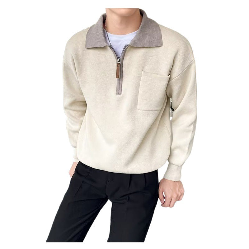 Herren Sportlicher Pullover mit Reißverschluss Drune