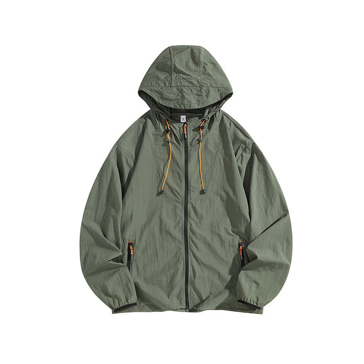 Herren Leichte Outdoorjacke mit Kapuze und praktischen Reißverschlusstaschen Drune