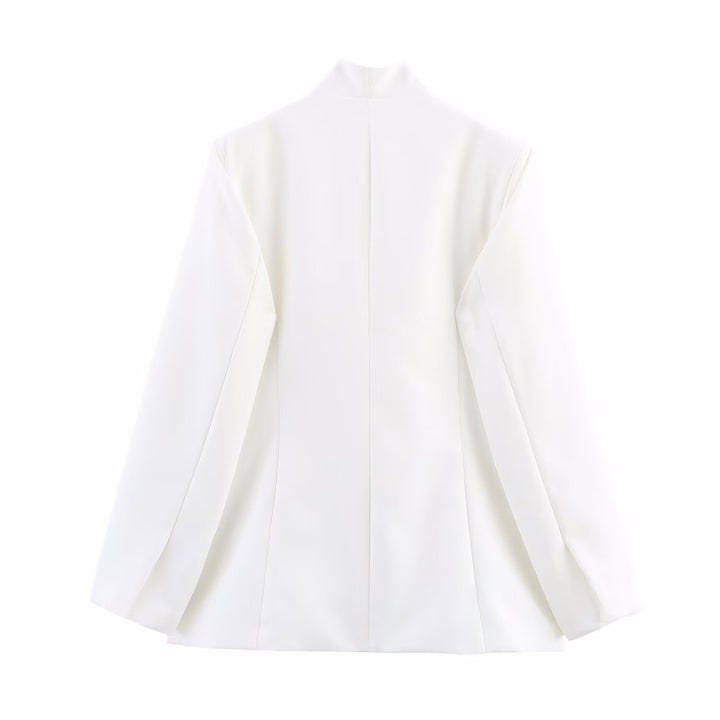 Damen elegante Blazerjacke mit asymmetrischem Schnitt Drune