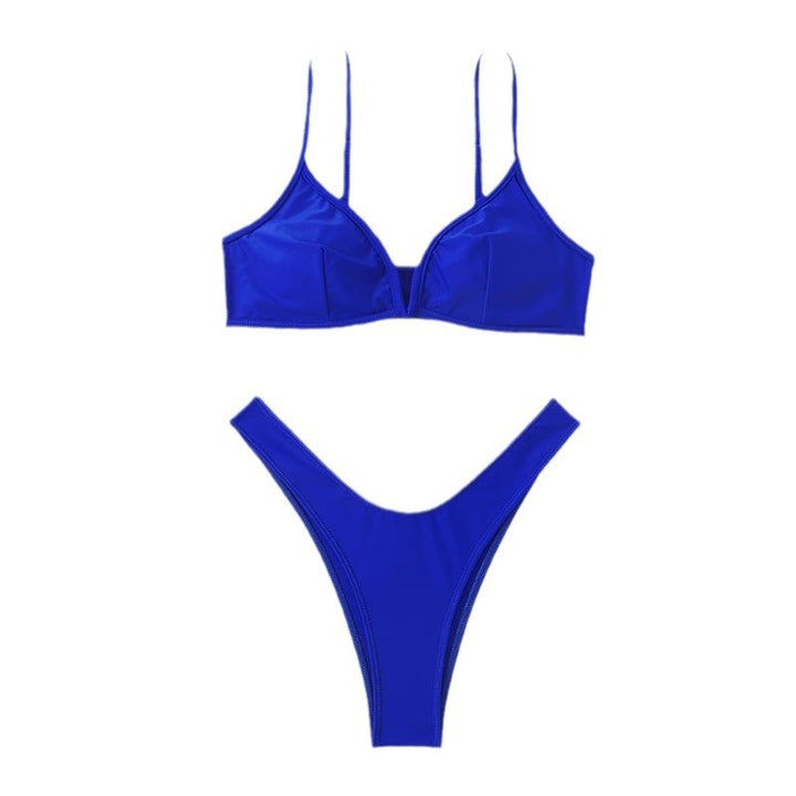 Damen Triangel-Bikini mit tiefem V-Ausschnitt Drune