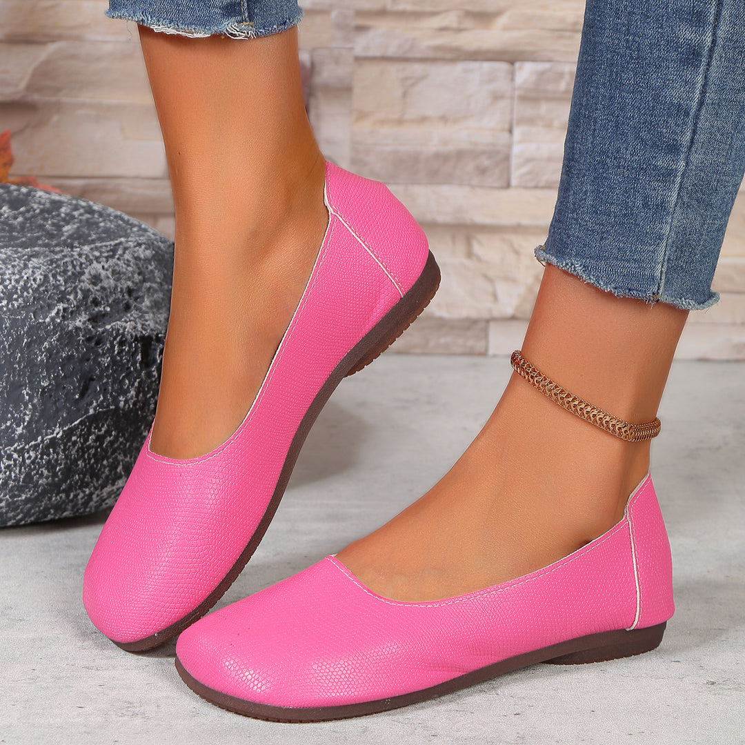 Damen Texturierte Slipper mit Bequemem Fußbett Drune
