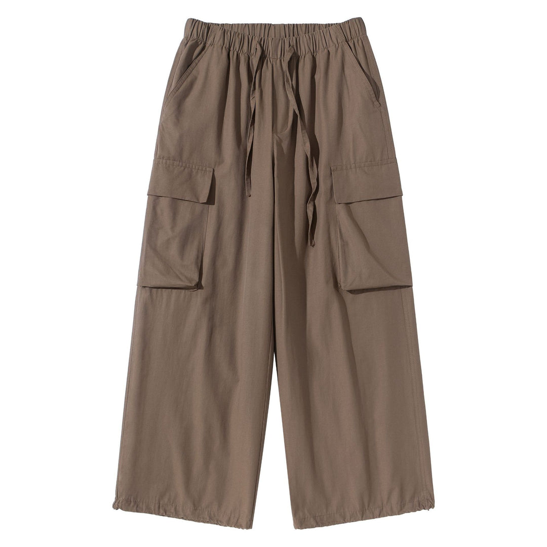 Damen Culotte-Cargo Bermudas im Utility-Look mit elastischem Tunnelzugbund und großen Pattentaschen Drune