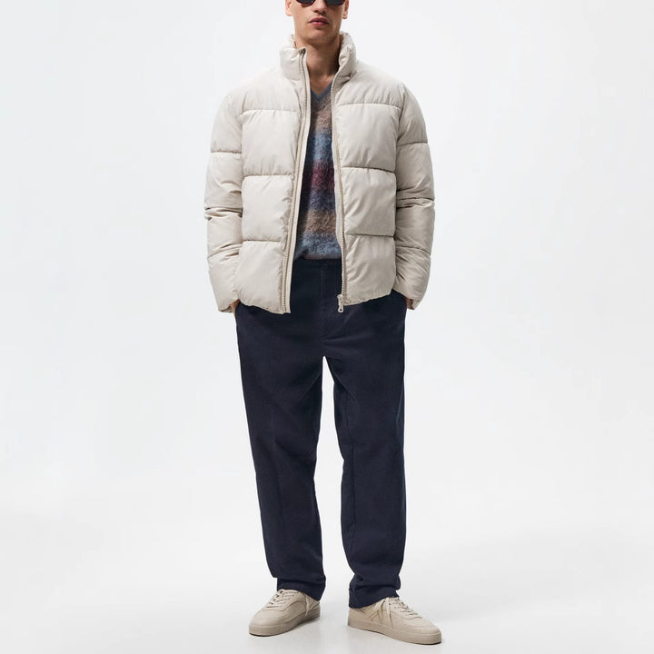Damen gesteppte Winterjacke mit hochschließendem Kragen und praktischen Taschen Drune