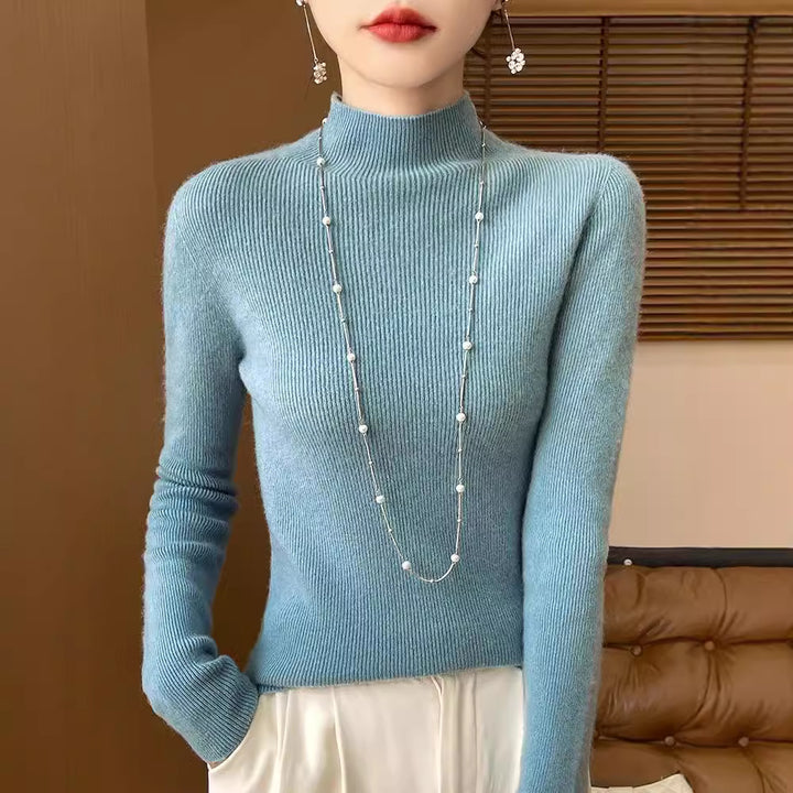 Damen Schmaler Kurzrollkragenpullover in kuscheliger Kaschmir‑Optik mit feiner Rippenstruktur Drune