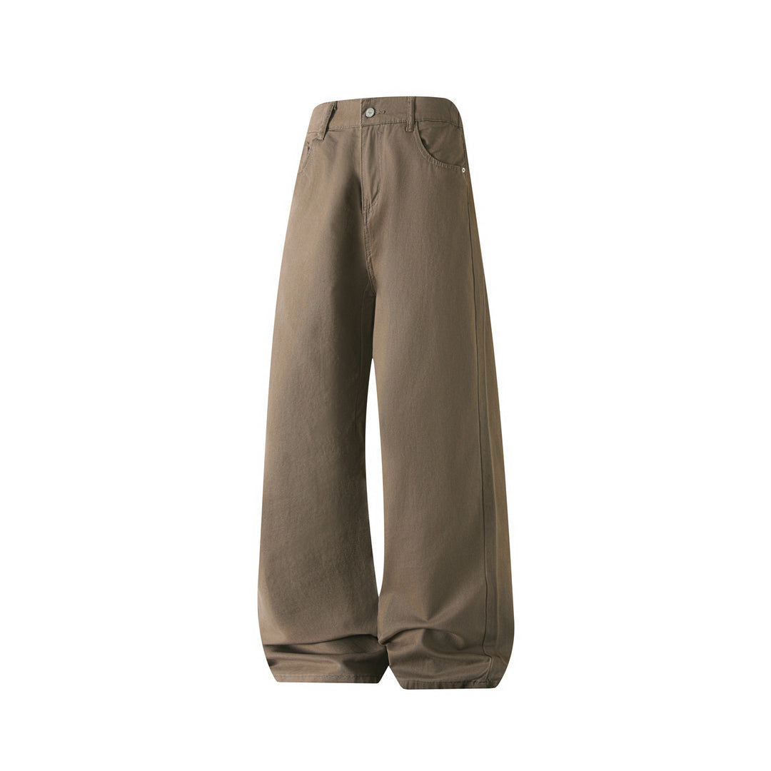 Damen Weitgeschnittene Hochtaillierte Stoffhose Drune