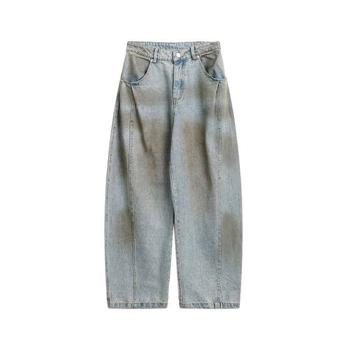 Damen High‑Waist Baggy‑Denim Culotte mit markanten Teilnähten und legerer Weite Drune