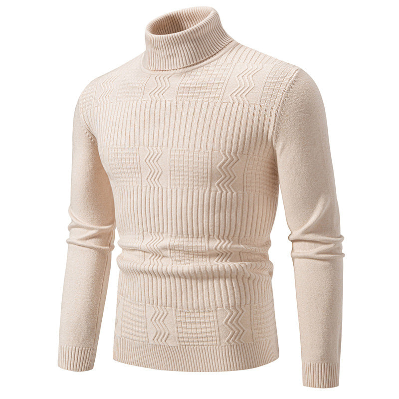 Herren Rollkragenpullover mit Strukturstrick und körpernaher Silhouette Drune