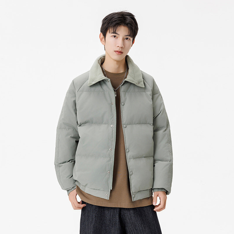 Herren Gepolsterte Winter-Steppjacke mit Teddykragen und winddichter Thermofüllung Drune