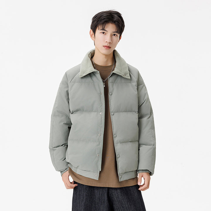 Herren Gepolsterte Winter-Steppjacke mit Teddykragen und winddichter Thermofüllung Drune