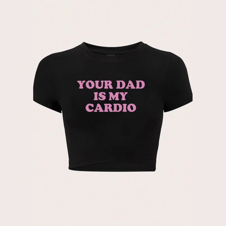 Damen Crop-Top mit witzigem Spruch und modernem Schnitt Drune
