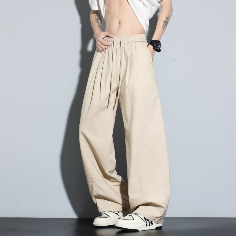 Damen Weite Lagen-Loungehose mit Cargo-Details & elastischem Tunnelzug Drune