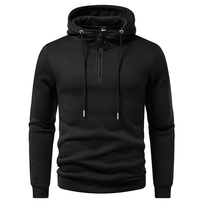 Herren Kapuzenpullover mit modernem Reißverschluss und atmungsaktivem Material Drune