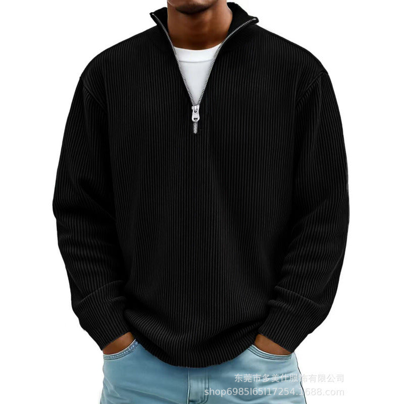 Herren Modischer Sweatpullover mit Reißverschluss Drune
