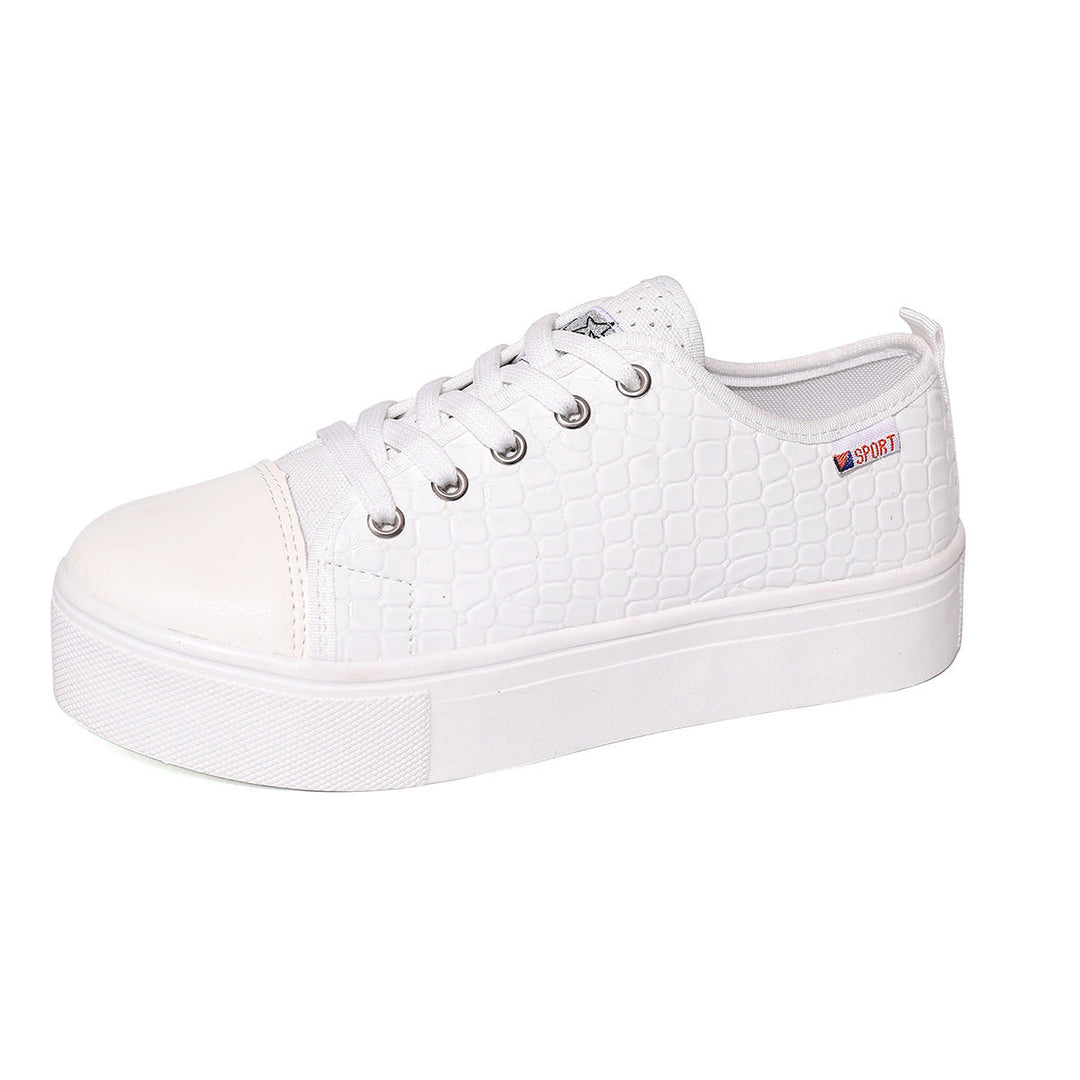 Damen Sneakers mit strukturiertem Obermaterial und bequemem Plateau Drune