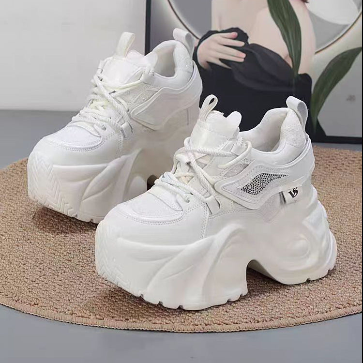 Damen Plateau Sneakers mit atmungsaktiver Mesh-Oberfläche und komfortabler Dämpfung Drune