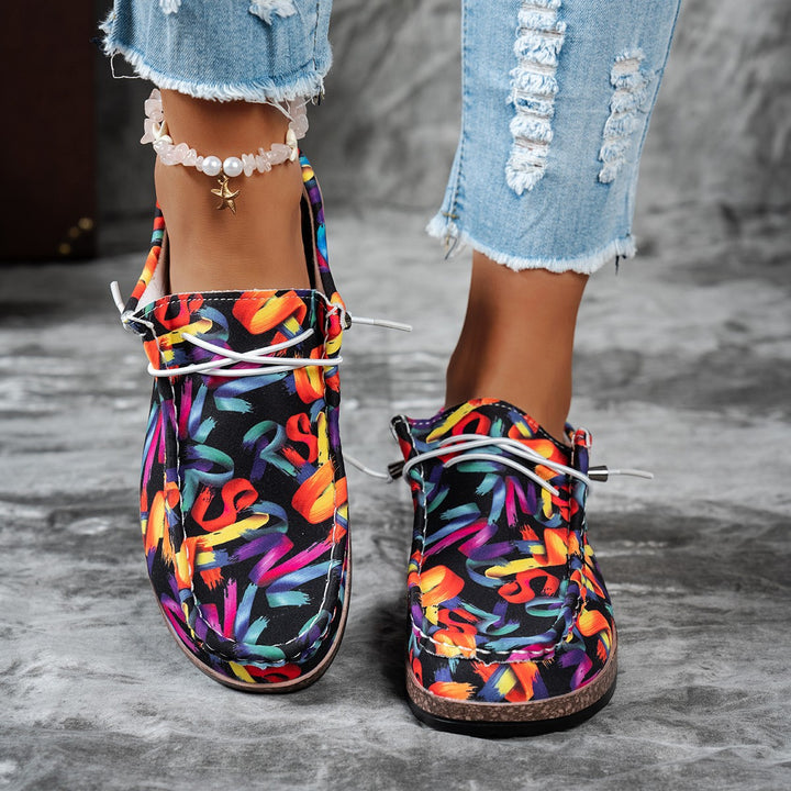 Damen Leichte Mokassin‑Sneaker mit ergonomischer Kork‑Optik‑Sohle Drune