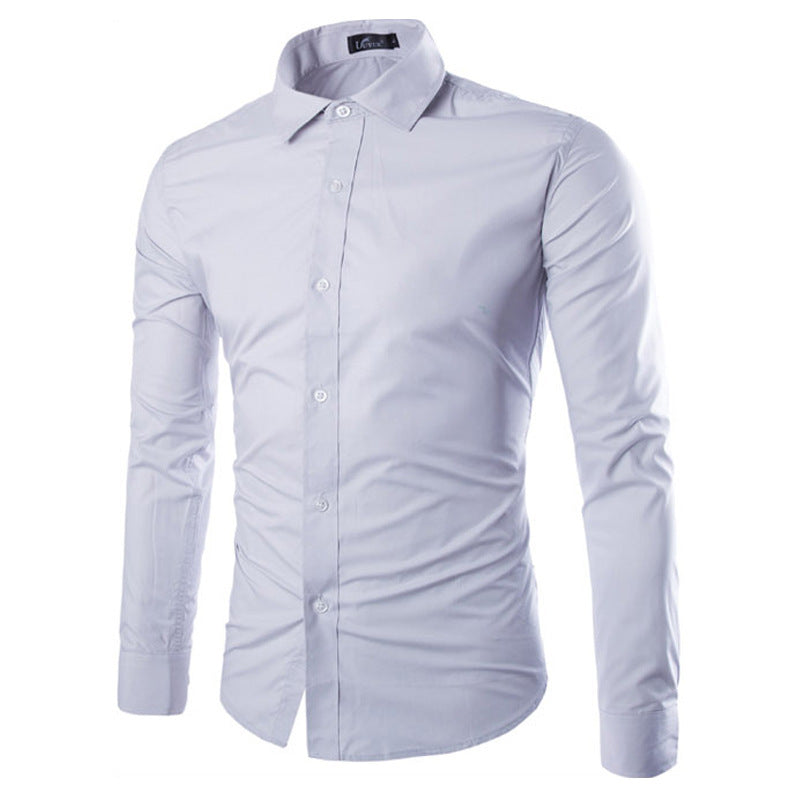 Herren elegante Langarmhemd Drune