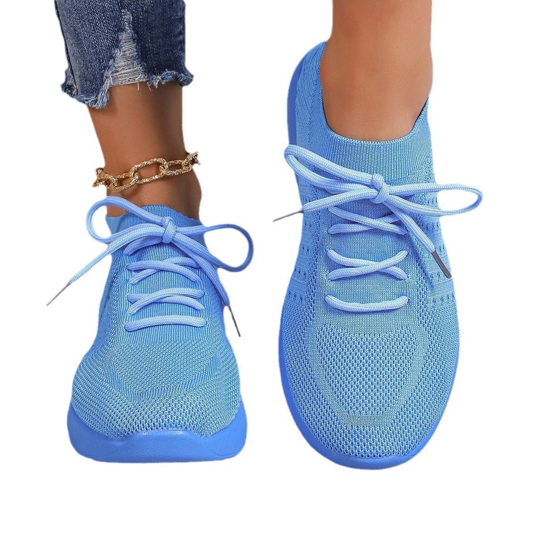 Damen atmungsaktive Slip-On Sportschuhe mit flexiblem Obermaterial Drune
