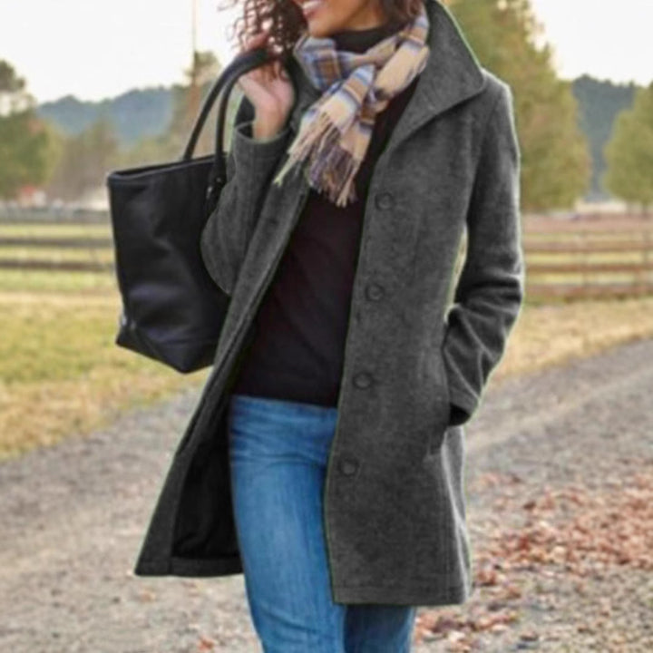Damen modischer Wollmantel Drune