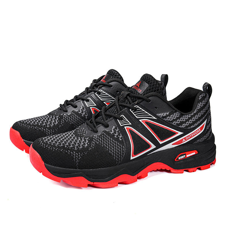 Herren robuster Trailrunning-Trekking-Sneaker mit griffiger Profilsohle und atmungsaktivem Strickoberteil Drune