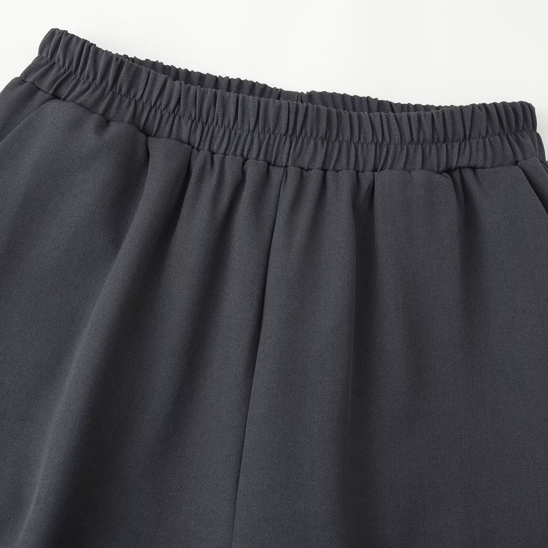 Damen Weite High‑Waist Jogginghose mit elastischem Bund, Eingrifftaschen und gerafften Beinabschlüssen Drune