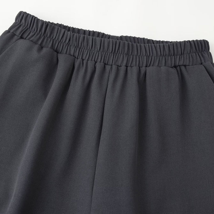 Damen Weite High‑Waist Jogginghose mit elastischem Bund, Eingrifftaschen und gerafften Beinabschlüssen Drune