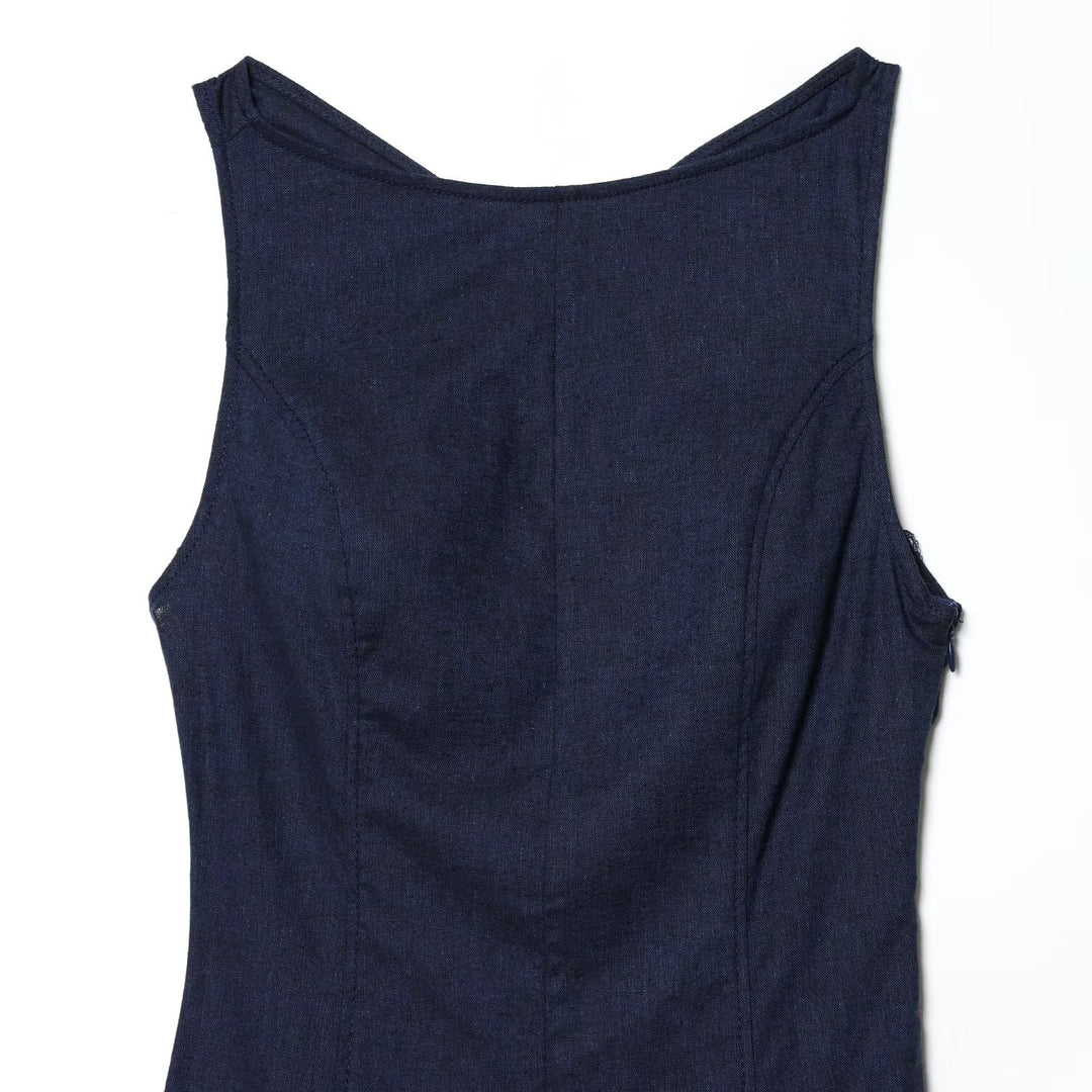 Damen Maxikleid mit elegantem V-Ausschnitt und fließendem Schnitt Drune