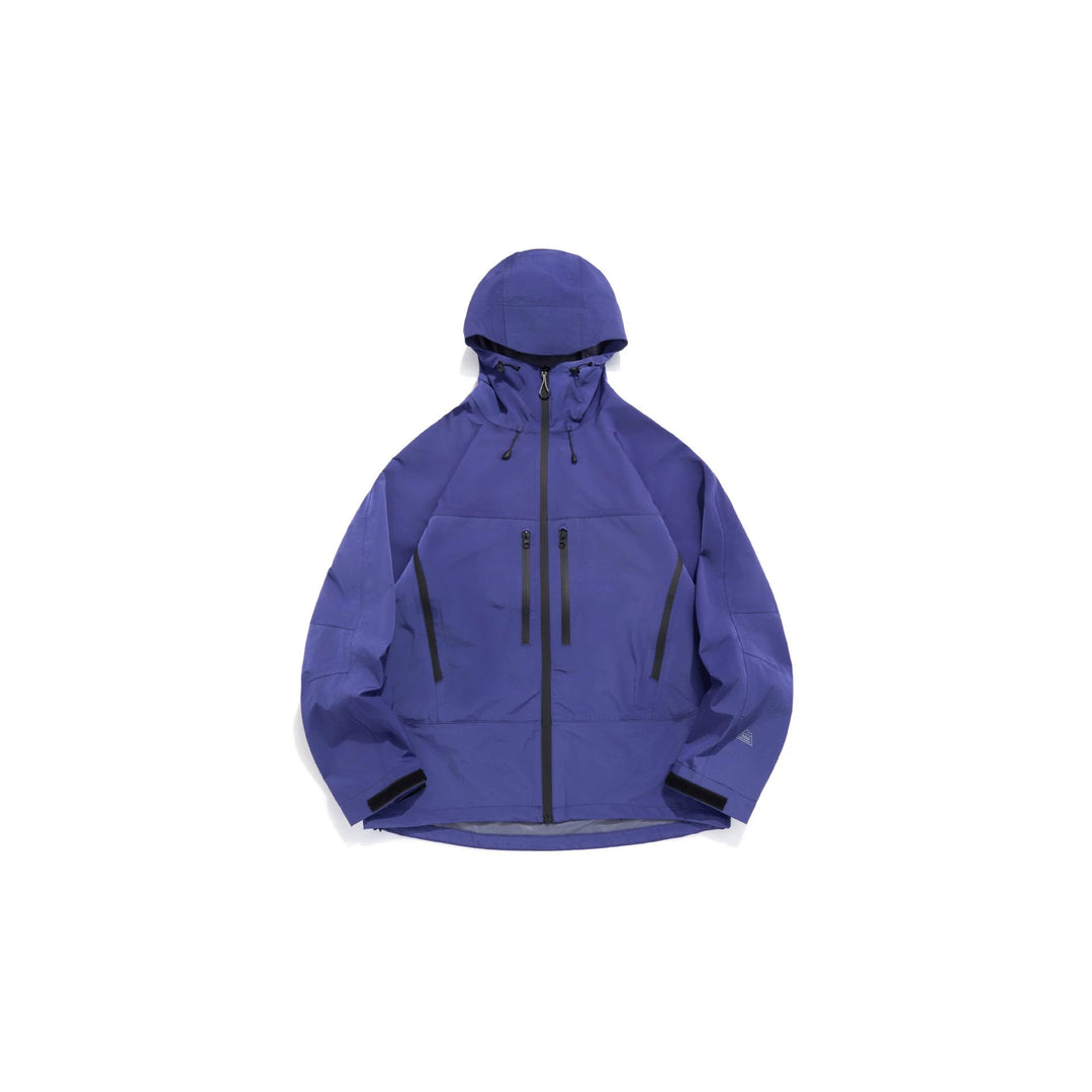 Unisex Technische Kapuzen-Outdoorjacke mit getapten Reißverschlüssen Drune