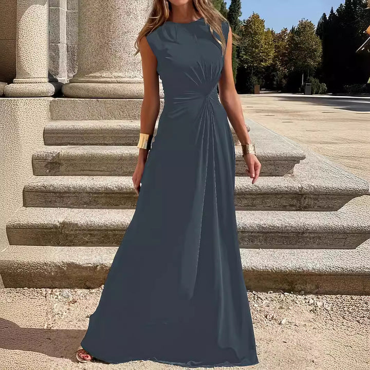 Damen Maxikleid mit elegantem Wickeldesign und figurschmeichelndem Schnitt Drune