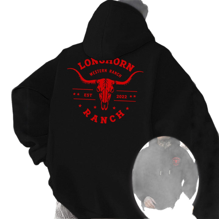 Herren Komfortabler Kapuzenpullover mit markantem Druck Drune