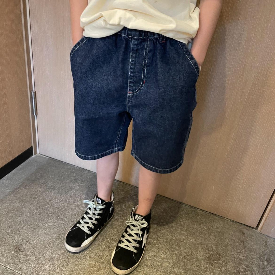 Jungen lässige Jeans-Shorts mit großen Taschen Drune