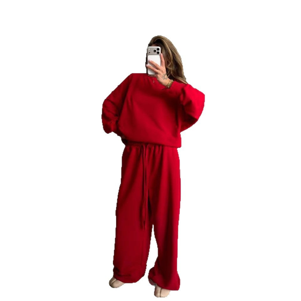Damen Oversize Sweatshirt mit lässiger Passform und breiten Bündchen