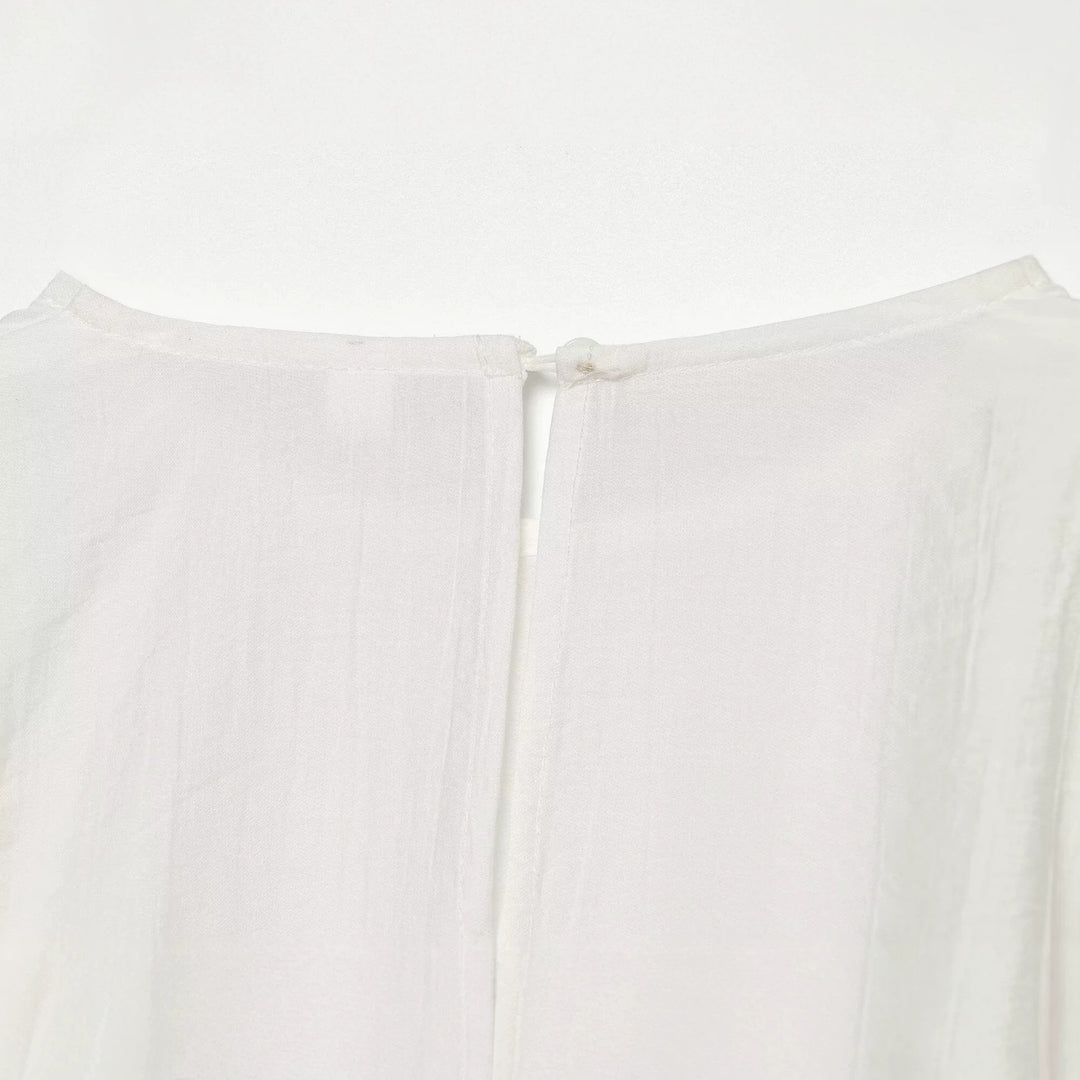 Damen Oversize-Bluse mit Ballonärmeln, Rundhalsausschnitt und weicher Viskosequalität Drune