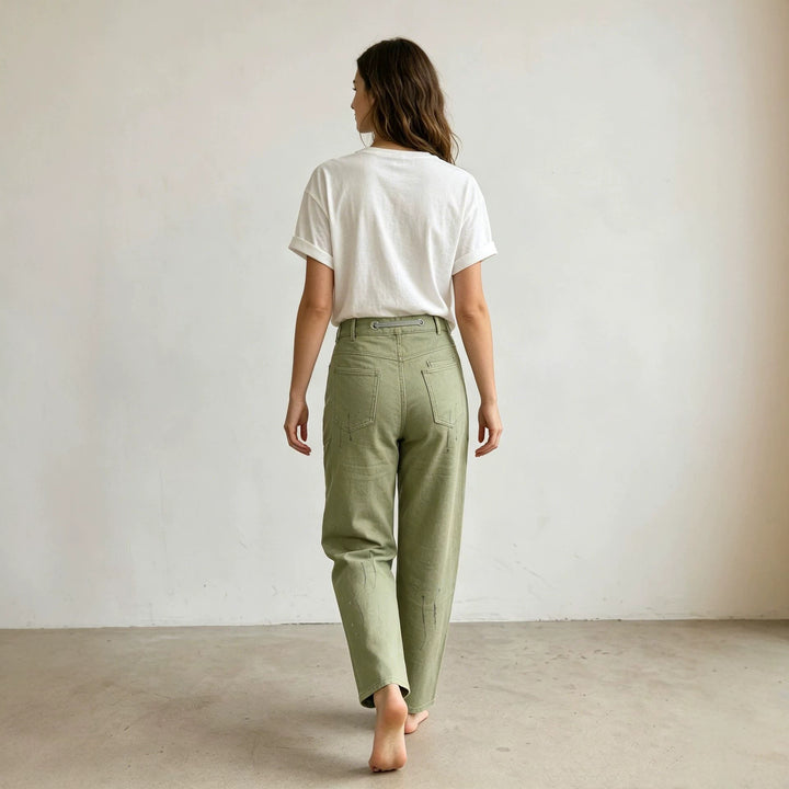 Damen nan oversized Strickpullover mit Rundhalsausschnitt und entspannter Silhouette Drune