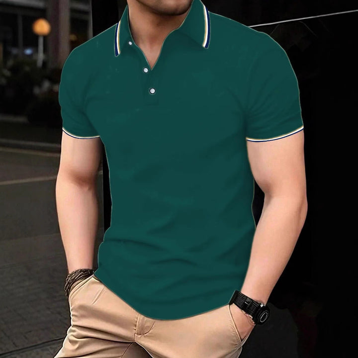 Herren Poloshirt mit modernem Kragen und sportlichem Schnitt Drune