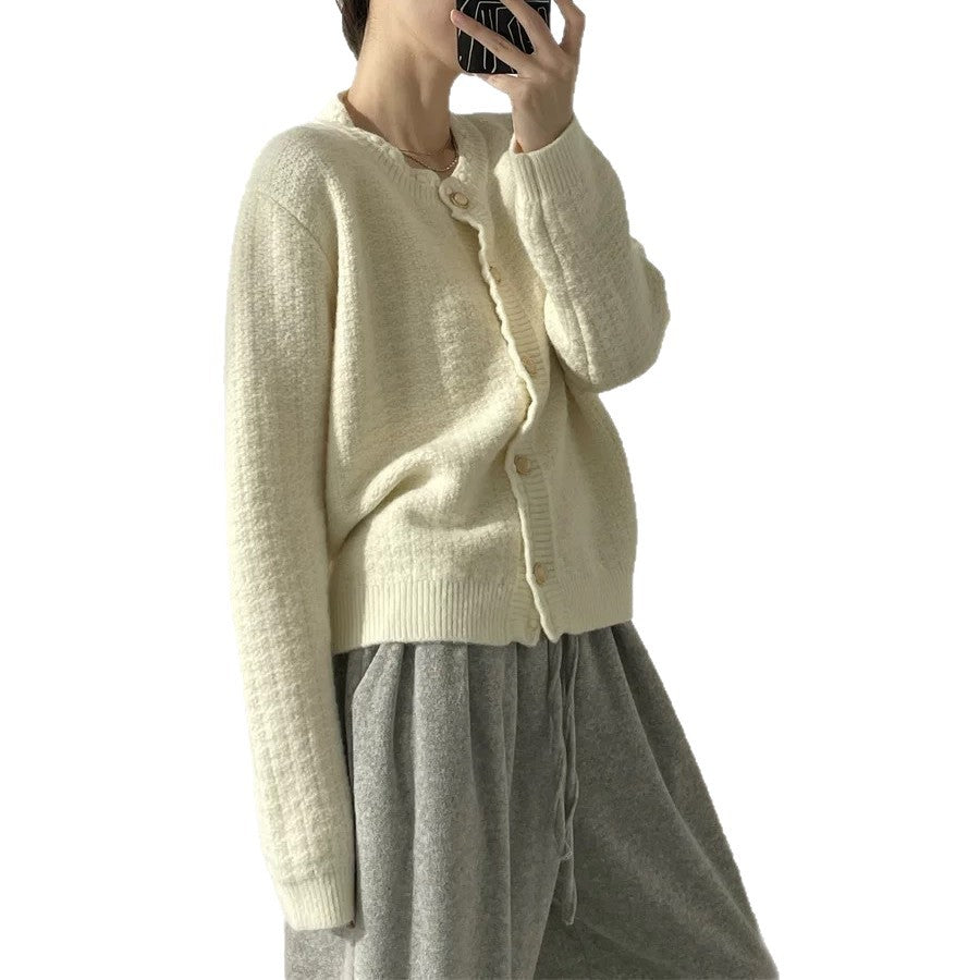 Damen gemütliche Strickjacke mit hochwertigen Knopfdetails und lässigem Schnitt Drune