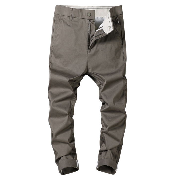 Herren Modische Chino-Hose mit Bundfalten Drune