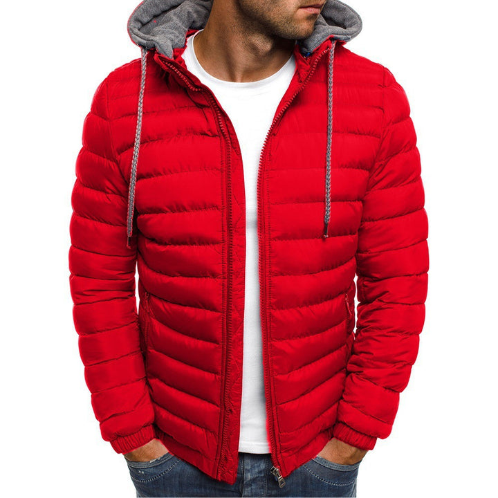 Herren Leichte Steppjacke mit abnehmbarer Kapuze und weichem Innenfutter Drune
